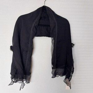 Nataya Tulle and Crepe Shrug with Rosette Detail NWT